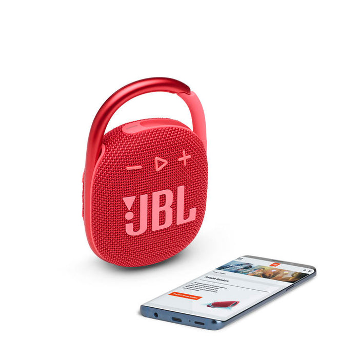 JBL Clip 4 | Ultra-portable speaker - Bluetooth - Waterproof - 10 hours autonomy - Red-Sonxplus St-Sauveur