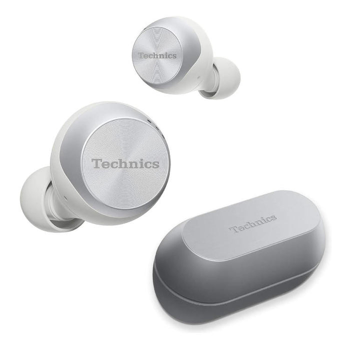 Technics EAHAZ70WS | In-Ear Headphones - 100% Wireless - Bluetooth - Dual Hybrid Noise Cancelling - IPX4 - Silver-Sonxplus St-Sauveur