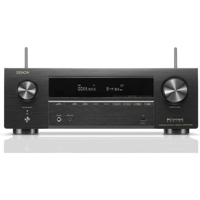 Denon AVRX1700H | 7.2 channel AV receiver - Home theater - 3D Audio - 8K - HEOS - 80 W / Channel - Black-Sonxplus St-Sauveur