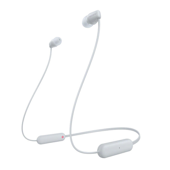 Sony WI-C100 | In-ear headphones - Wireless - Bluetooth - Around the neck - Microphone - IPX4 - White-Sonxplus St-Sauveur