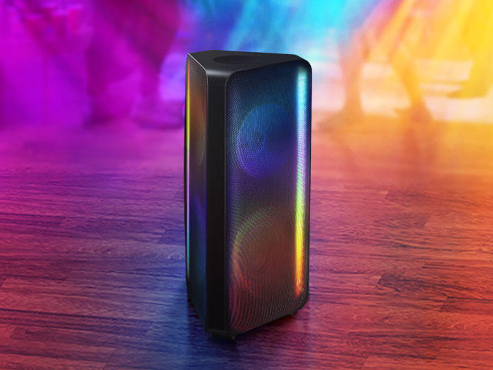 Samsung MX-ST40B | Powerful portable speaker - Sound tower - Bluetooth - 160W - Bidirectional - LED lights - Multiple Bluetooth connection - Black-Sonxplus St-Sauveur