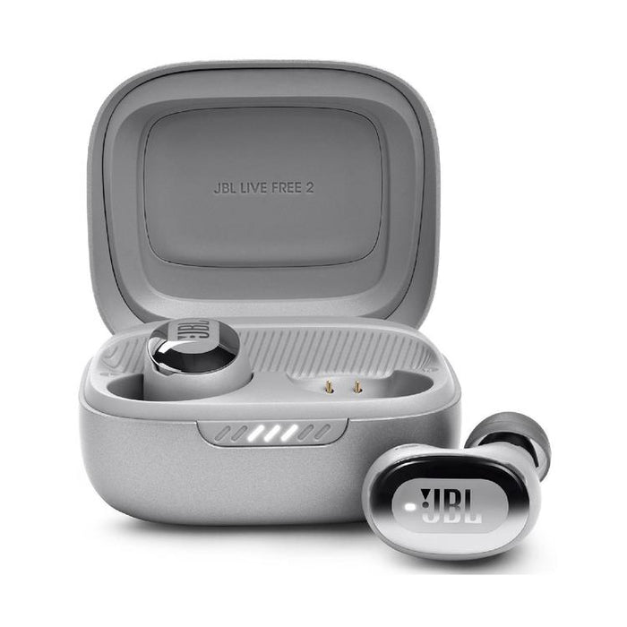 JBL Live Free 2 | In-Ear Headphones - 100% Wireless - Bluetooth - Smart Ambient - Microphones - Silver-Sonxplus St-Sauveur