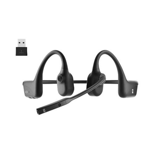 SHOKZ OpenComm UC | Bone conduction headphones - With USB key - Bluetooth - Microphone boom - Black Cosmique-Sonxplus St-Sauveur