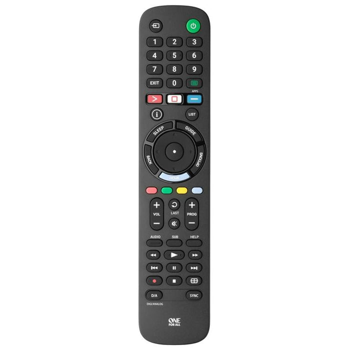 One for All URC4812R | Direct replacement remote control for any Sony TV - Replacement Series - Black-Sonxplus St-Sauveur