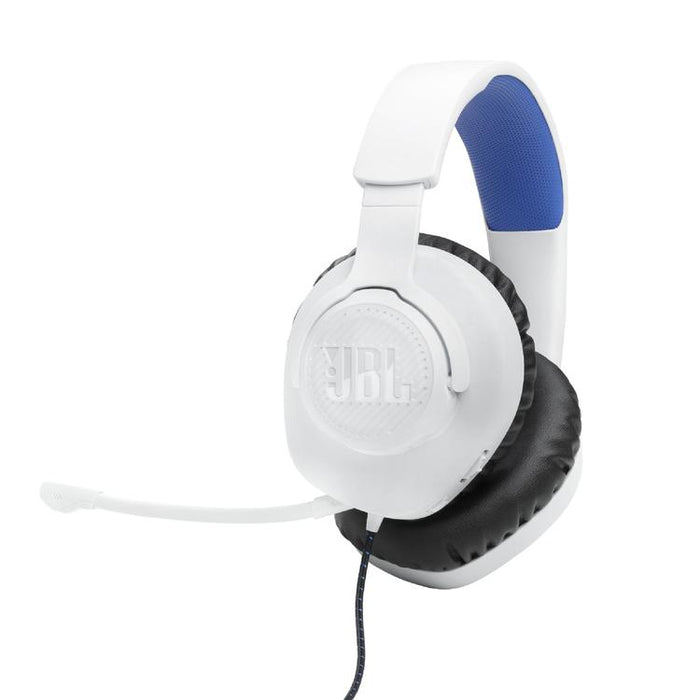 JBL Quantum 100P | Wired circumaural gaming headset - For Playstation Console - White/Blue-Sonxplus St-Sauveur