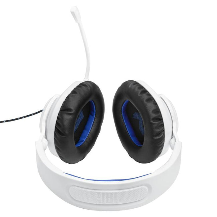 JBL Quantum 100P | Wired circumaural gaming headset - For Playstation Console - White/Blue-Sonxplus St-Sauveur