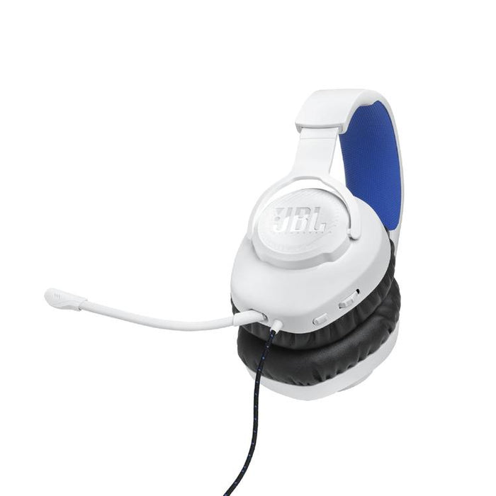 JBL Quantum 100P | Wired circumaural gaming headset - For Playstation Console - White/Blue-Sonxplus St-Sauveur