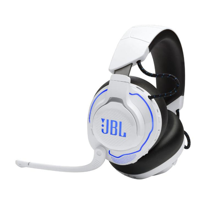 JBL Quantum 910P | Pro circumaural gaming headset - Wireless - For Playstation Console - RGB Lighting - Noise reduction - White/Blue-Sonxplus St-Sauveur