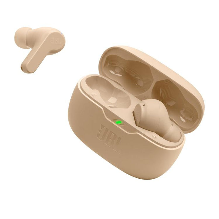 JBL Vibe Beam | In-Ear Headphones - Wireless - Bluetooth - Smart Ambient Technology - Beige-Sonxplus St-Sauveur