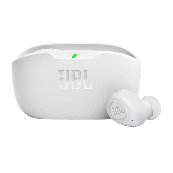 JBL Vibe Buds | In-Ear Headphones - Wireless - Bluetooth - Smart Ambient Technology - White-Sonxplus St-Sauveur