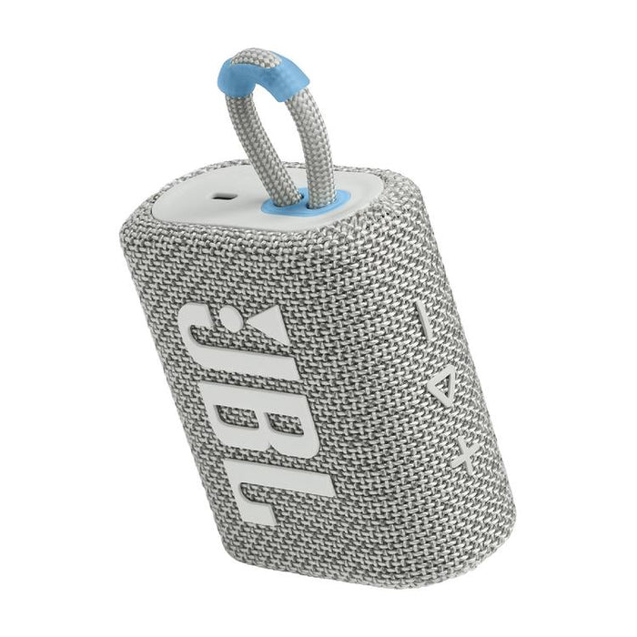 JBL Go 3 Eco | Mini Speaker - Ultra-portable - Bluetooth - IP67 - White-Sonxplus St-Sauveur