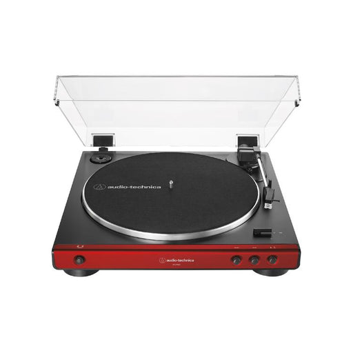 Audio-Technica AT-LP60X-RD | Stereo Turntable - Belt Drive - Fully Automatic - Rouge-Sonxplus St-Sauveur