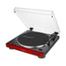 Audio-Technica AT-LP60X-RD | Stereo Turntable - Belt Drive - Fully Automatic - Rouge-Sonxplus St-Sauveur