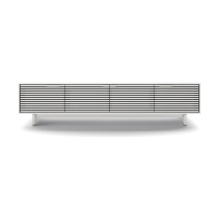 BDI BDIAL7473MESW | Multimedia cabinet - Louvered doors - Satin White-Sonxplus St-Sauveur