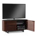 BDI BDICORR8175CHOC | Multimedia cabinet - Tapered corners - Adjustable shelves - Chocolate stained walnut-Sonxplus St-Sauveur