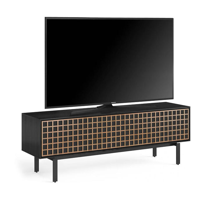 BDI BDIINTER7249EBO | Multimedia cabinet - Full width push-open door - Frêne Charbon-Sonxplus St-Sauveur