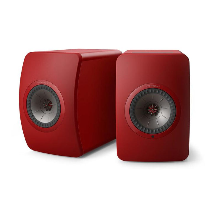 KEF LS50 WIRELESS II | Wireless HiFi Speakers - Metamaterial Absorption - Crimson Red - Pair-Sonxplus St-Sauveur