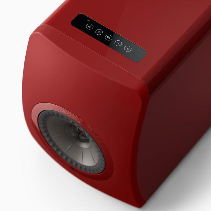 KEF LS50 WIRELESS II | Wireless HiFi Speakers - Metamaterial Absorption - Crimson Red - Pair-Sonxplus St-Sauveur