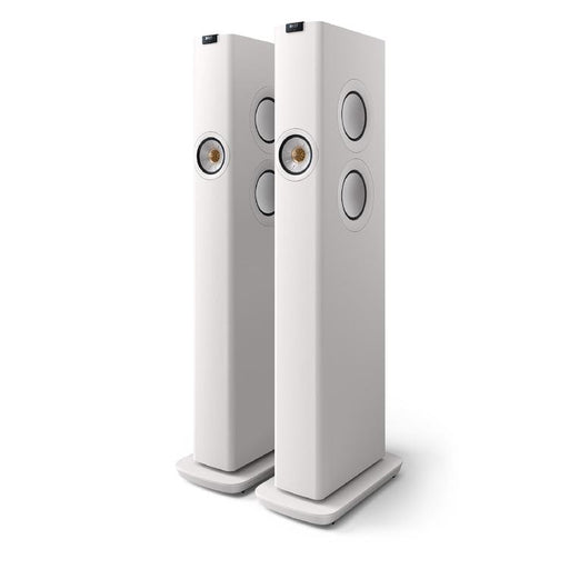 KEF LS60 WIRELESS | HiFi Wireless Floorstanding Speakers - All-in-1 - Mineral White - Pair-Sonxplus St-Sauveur