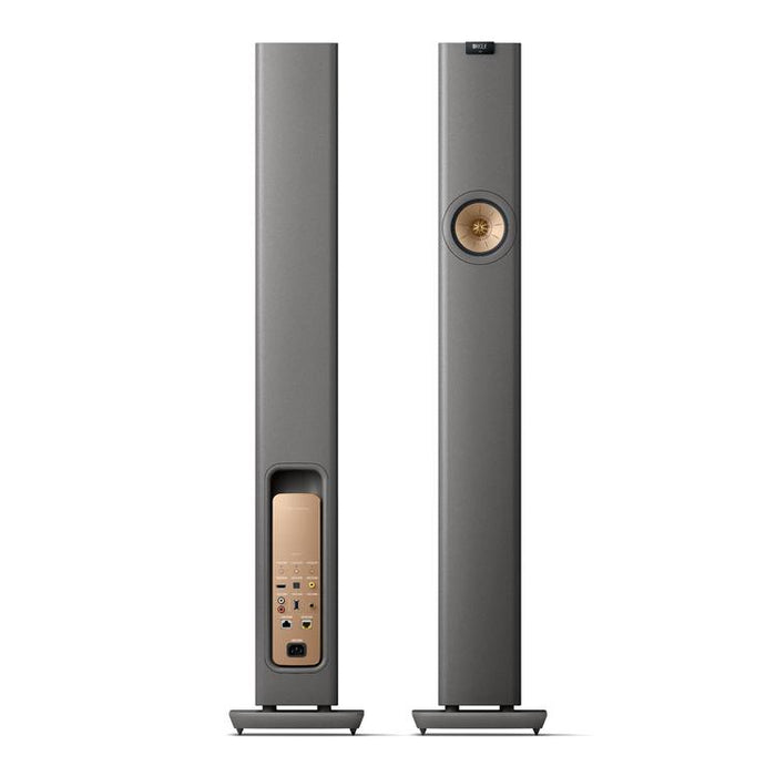 KEF LS60 WIRELESS | HiFi Wireless Floorstanding Speakers - All-in-1 - Titanium Grey - Pair-Sonxplus St-Sauveur