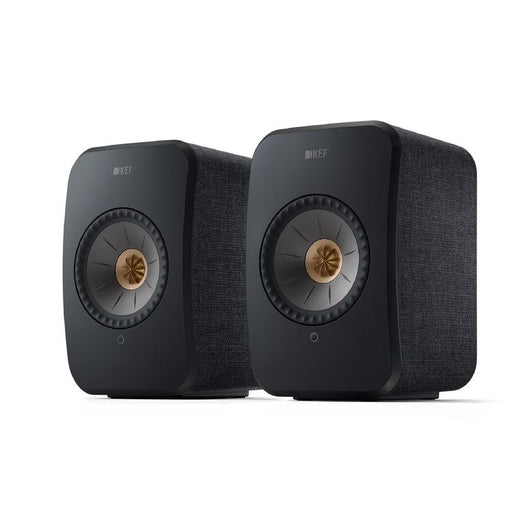 KEF LSX II | Wireless HiFi Speakers - Compact & Versatile - Carbon Black - Pair-Sonxplus St-Sauveur