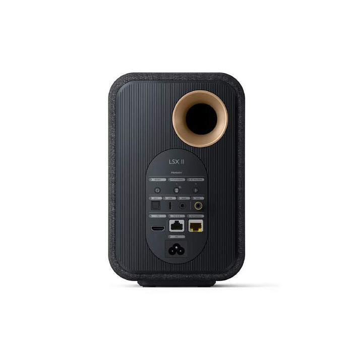 KEF LSX II | Wireless HiFi Speakers - Compact & Versatile - Carbon Black - Pair-Sonxplus St-Sauveur