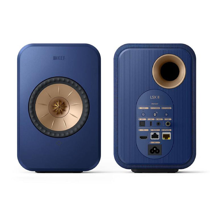 KEF LSX II | Wireless HiFi Speakers - Compact & Versatile - Cobalt Blue - Pair-Sonxplus St-Sauveur