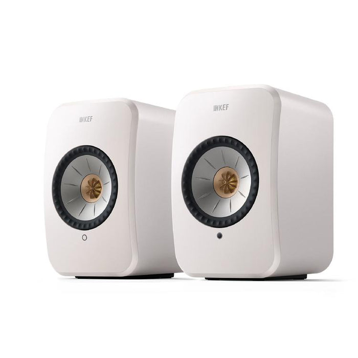 KEF LSX II | Wireless HiFi Speakers - Compact & Versatile - Mineral White - Pair-Sonxplus St-Sauveur