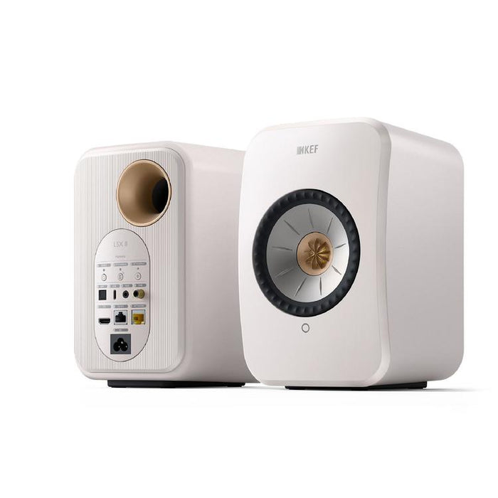 KEF LSX II | Wireless HiFi Speakers - Compact & Versatile - Mineral White - Pair-Sonxplus St-Sauveur