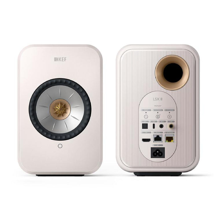 KEF LSX II | Wireless HiFi Speakers - Compact & Versatile - Mineral White - Pair-Sonxplus St-Sauveur