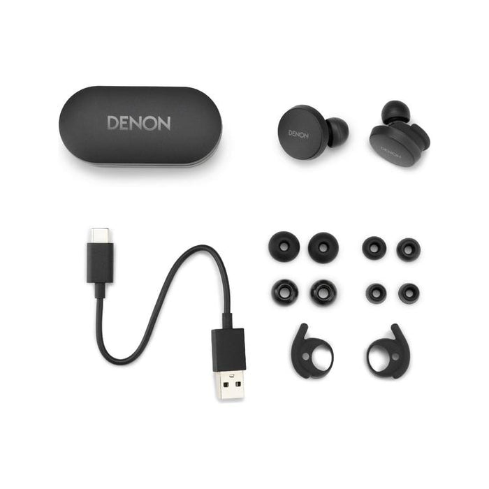 Denon PERL | In-Ear Headphones - Wireless - Bluetooth - Masimo Adaptive Acoustic Technology - Black-Sonxplus St-Sauveur