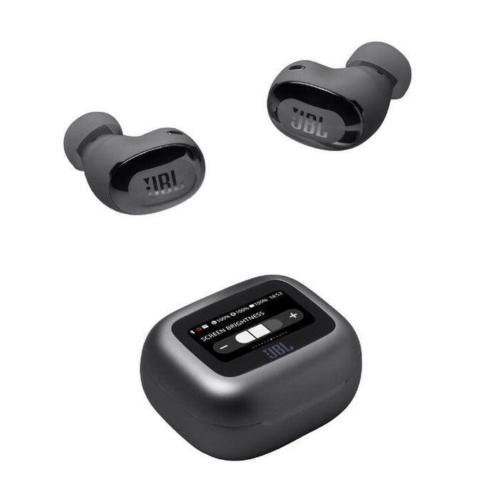 JBL Live Buds 3 | In-Ear Headphones - 1.45" LED Touch Screen - Bluetooth - Black-Sonxplus St-Sauveur