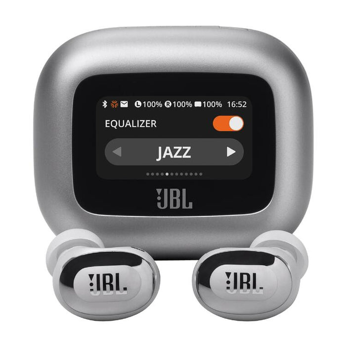 JBL Live Buds 3 | In-Ear Headphones - 1.45" LED Touch Screen - Bluetooth - Silver-Sonxplus St-Sauveur