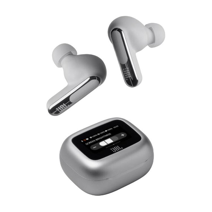 JBL Live Beam 3 | In-ear headphones - 1.45" LED touch screen - Silver-Sonxplus St-Sauveur