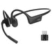 SHOKZ OpenComm2 USB-C | Bone conduction headphones - Bluetooth - USB-C adapter - Microphone - Black-Sonxplus St-Sauveur