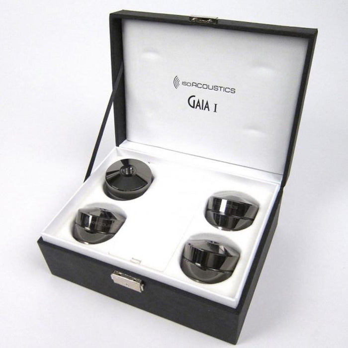 IsoAcoustics GAIA I | Isolation brackets - For monitor - Dark chrome - Pack of 4-Sonxplus St-Sauveur