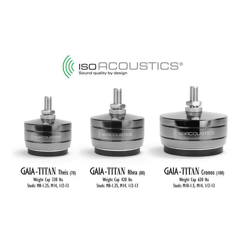 IsoAcoustics GAIA Titan Cronos | Isolation feet - For loudspeakers - Stainless steel - Unité-Sonxplus St-Sauveur