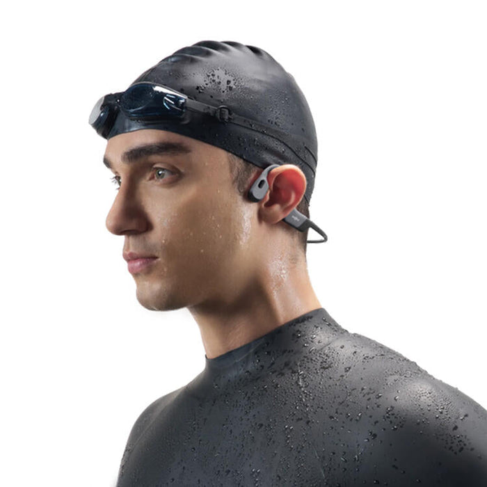 SHOKZ OpenSwim Pro | Bone Conduction Headphones - For Swimming - Bluetooth - IP68 - 9 Hours autonomy - Grey-Sonxplus St-Sauveur