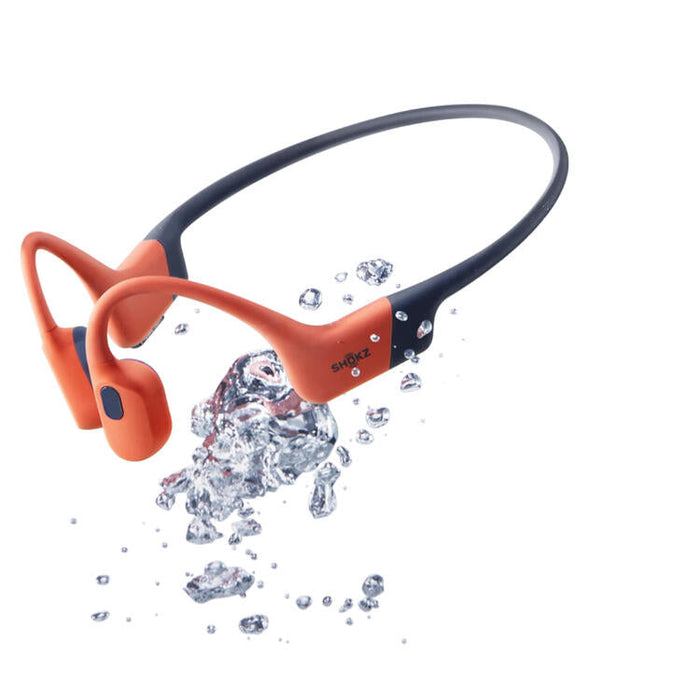 SHOKZ OpenSwim Pro | Bone Conduction Earphones - For Swimming - Bluetooth - IP68 - 9 Hours autonomy - Red-Sonxplus St-Sauveur