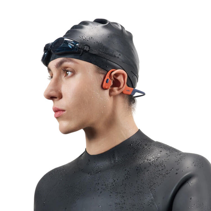 SHOKZ OpenSwim Pro | Bone Conduction Earphones - For Swimming - Bluetooth - IP68 - 9 Hours autonomy - Red-Sonxplus St-Sauveur