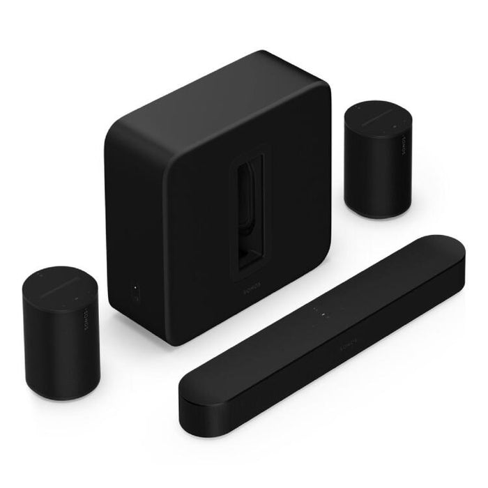 Sonos | High-End Immersive Set with Beam + Sub 4 + 2 Era 100 - Wireless - Wi-Fi - Black-Sonxplus St-Sauveur