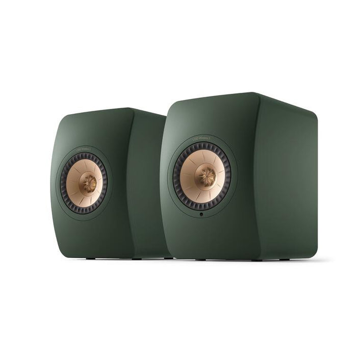 KEF LS50 WIRELESS II | Wireless HiFi Speakers - Metamaterial Absorption - Moss Green - Pair-Sonxplus St-Sauveur