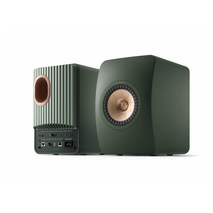 KEF LS50 WIRELESS II | Wireless HiFi Speakers - Metamaterial Absorption - Moss Green - Pair-Sonxplus St-Sauveur