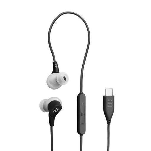 JBL Endurance Run 3C | Earphones - USB-C - Sport - Wired - IP65 - Black/Grey-Sonxplus St-Sauveur