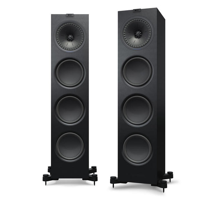 KEF Q950+Q650 | Floor + Center Speaker Package - 2.5 Channels - Hi-Fi - Satin Black - Open Box-Sonxplus St-Sauveur