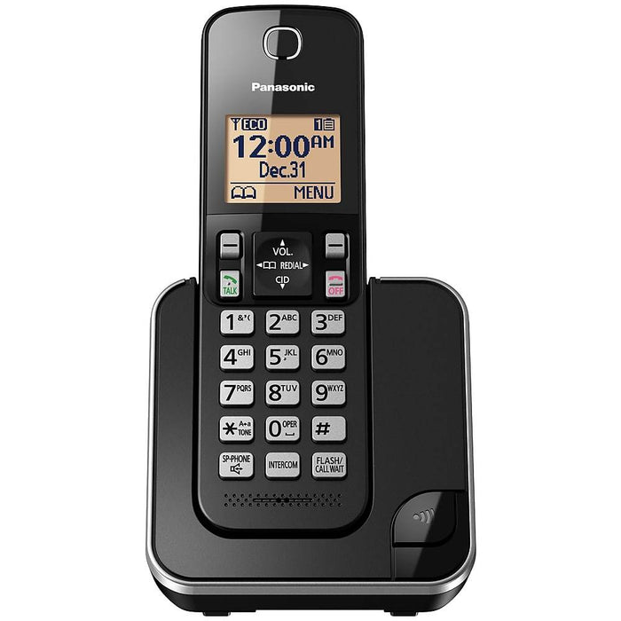 Panasonic KX-TGC380B | Cordless phone - 1 handset - Black-Sonxplus St-Sauveur