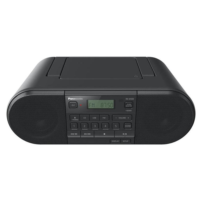 Panasonic RX-D550 | Portable Radio - Bluetooth - FM - CD - USB - Powerful - Black-Sonxplus St-Sauveur