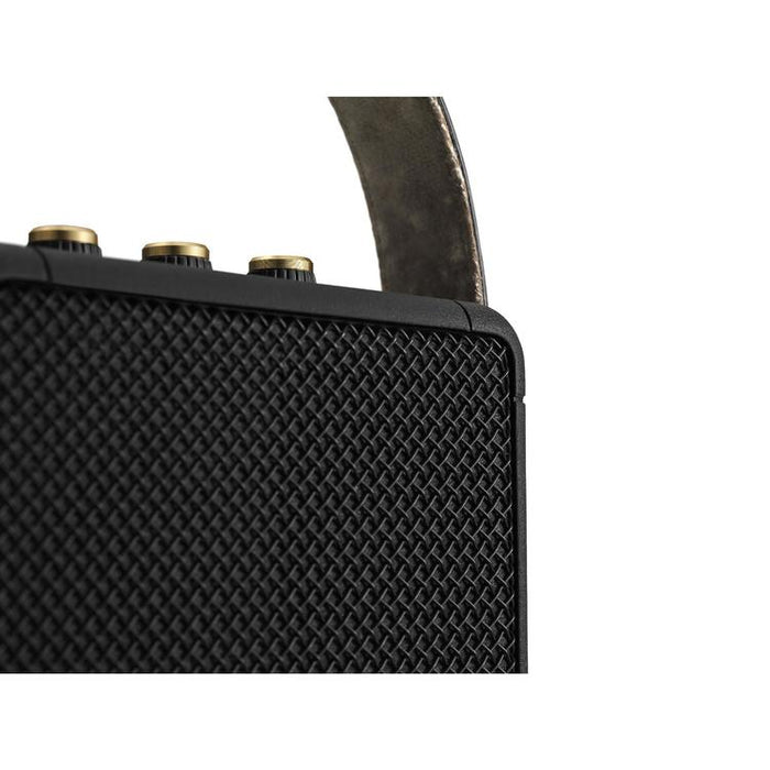 Marshall Stockwell II | Portable Speaker - Bluetooth - True Stereophonic - Carrying Strap - Black/Brass-Sonxplus St-Sauveur