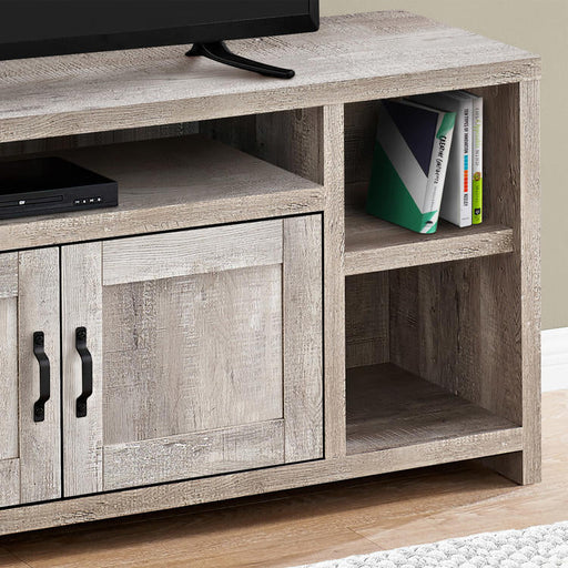 Monarch Specialties I 2742 | TV stand - 60" - Imitation wood - Taupe-Sonxplus St-Sauveur