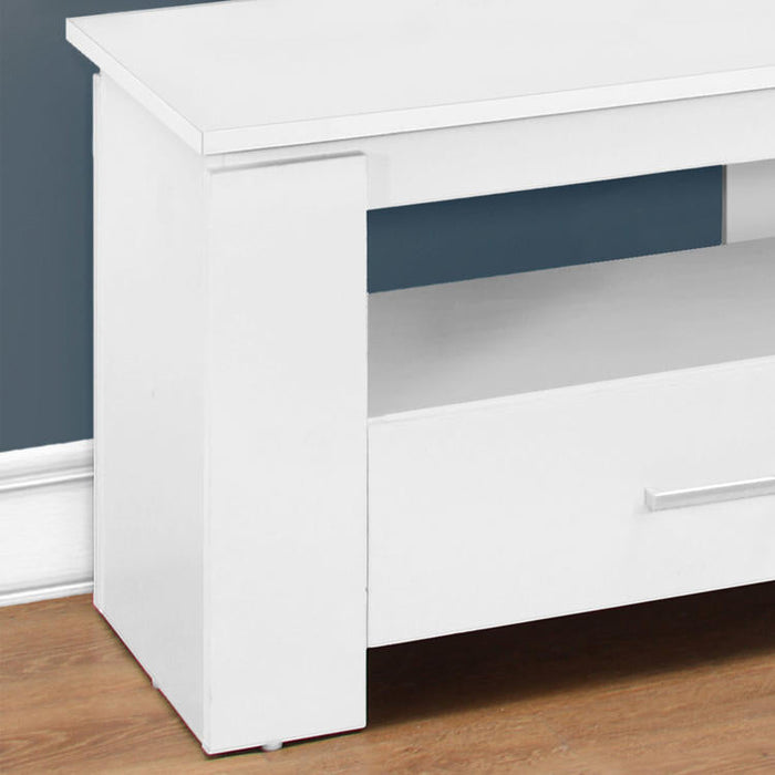 Monarch Specialties I 2601 | TV stand - 48" - 2 Storage drawers - White-Sonxplus St-Sauveur